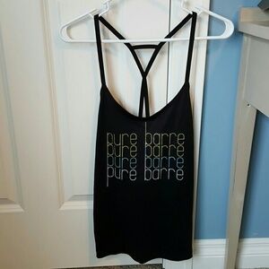 Pure Barre by Splits59 black strappy tank M